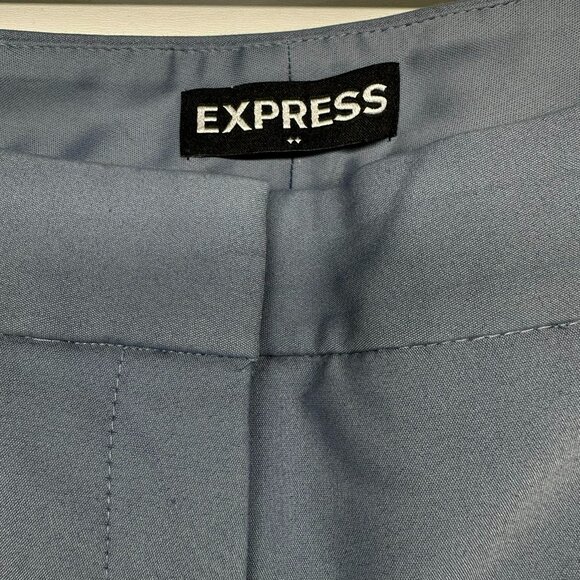 Express Dress Pants Women Size 6 Columnist Barely Boot Mid Rise Stretch Sky Blue - Picture 3 of 11